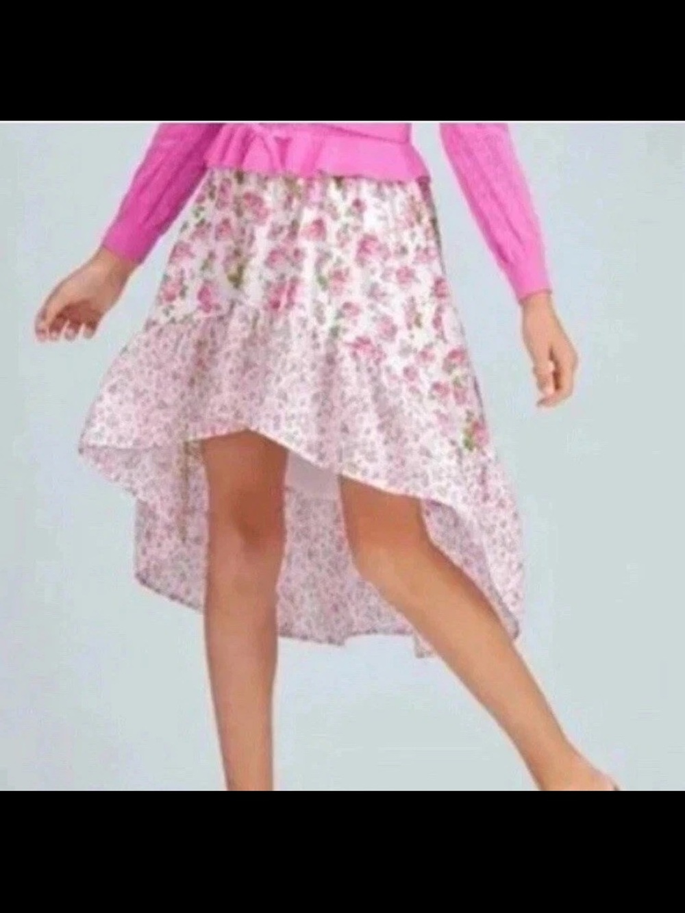 LoveShackFancy x American Girl Size Large 14/16 Pink & White Floral Flutter
